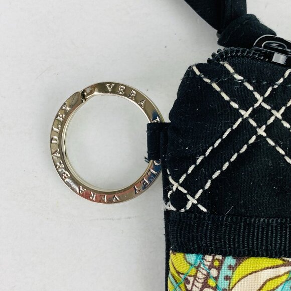 Vera Bradley Spectator Collection Patchwork Floral Logo Keychain Coin Case - Picture 2 of 5